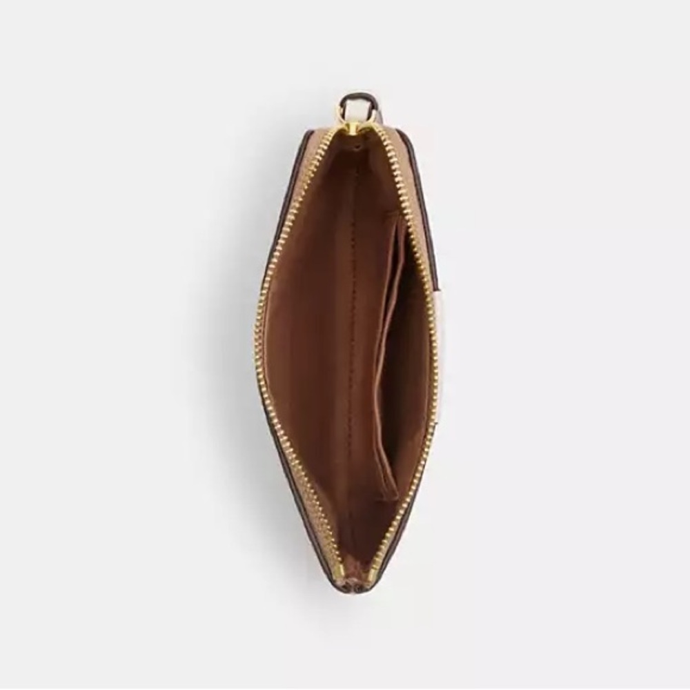 Coach Silver and Tan Clutch Wristlet - Picture 5 of 6